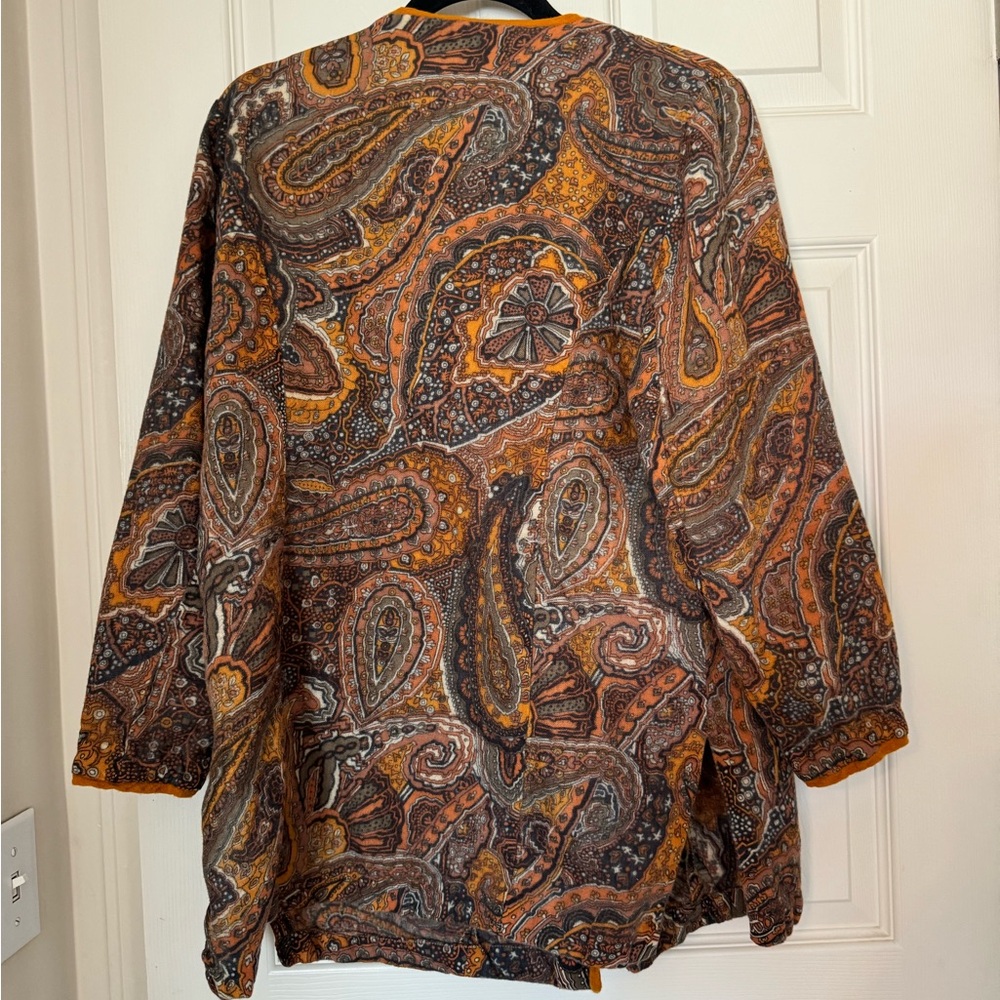 Vintage Brown & Orange Paisley Women's Jacket